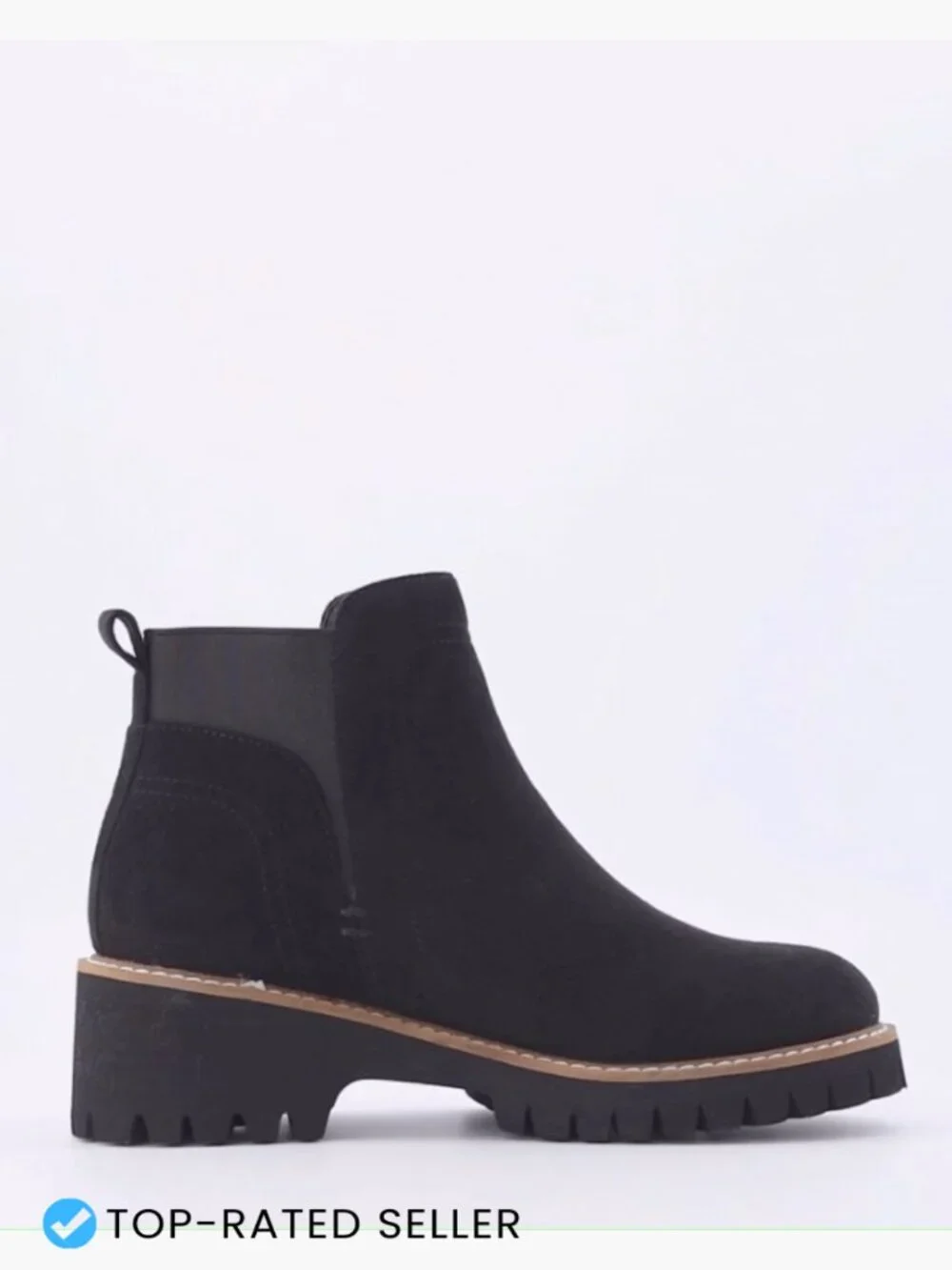 Cushionaire Parade Pull-On Ankle Boots Lightweight Lug Sole Chelsea Style